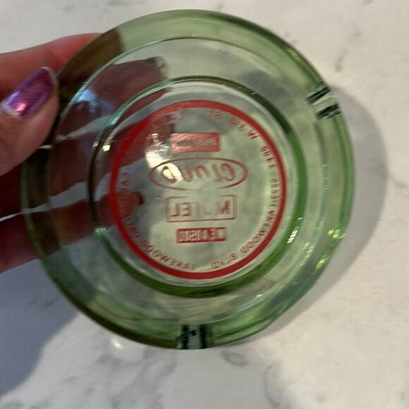 Vintage Cloud Motel California Green Glass red details signs of use mid century - Picture 4 of 6